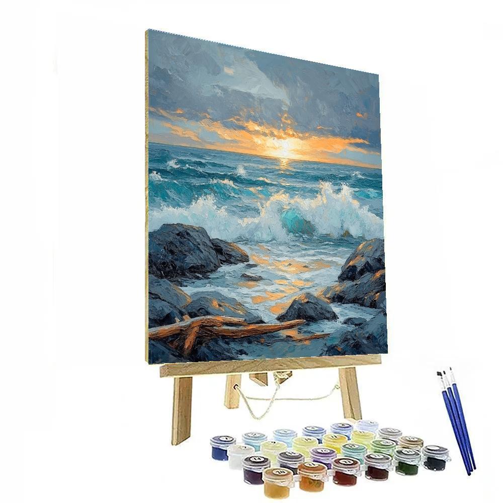 Emily Carr Inspired Stormtossed Pacific Coast paint by number