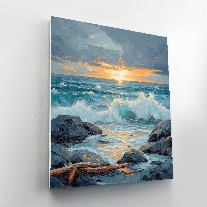 Emily Carr Inspired Stormtossed Pacific Coast paint by number