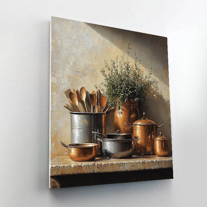 Diego Velazquez Inspired Copper Kitchen Implements Number painting