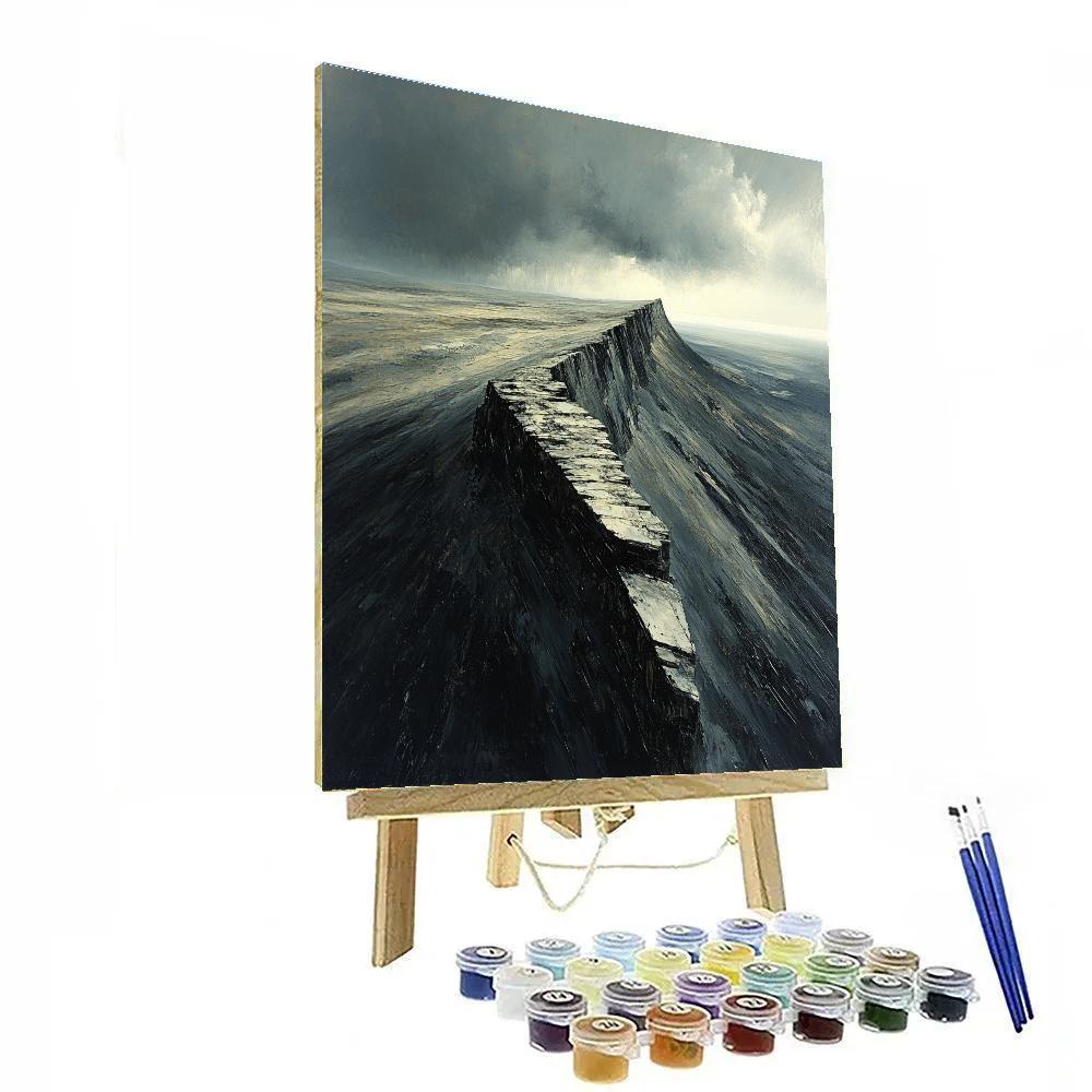 Francisco Goya Inspired Ashen Ridge Under Ominous Sky paint by color