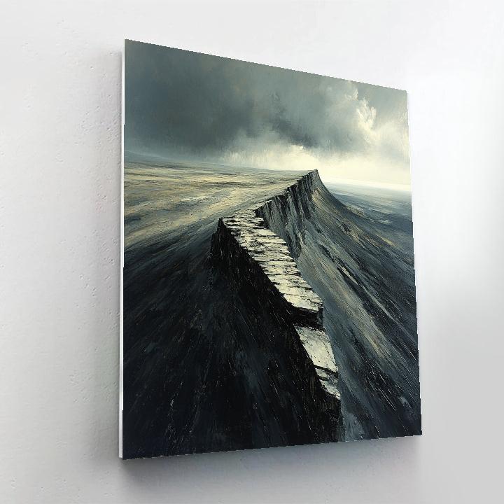 Francisco Goya Inspired Ashen Ridge Under Ominous Sky paint by color