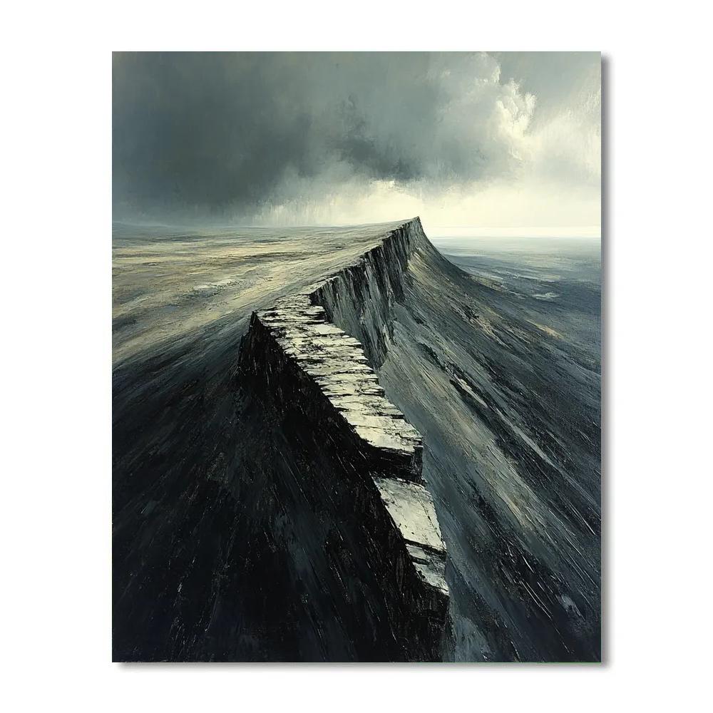 Francisco Goya Inspired Ashen Ridge Under Ominous Sky paint by color