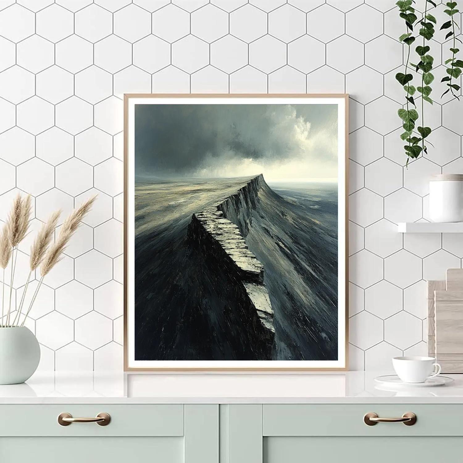 Francisco Goya Inspired Ashen Ridge Under Ominous Sky paint by color