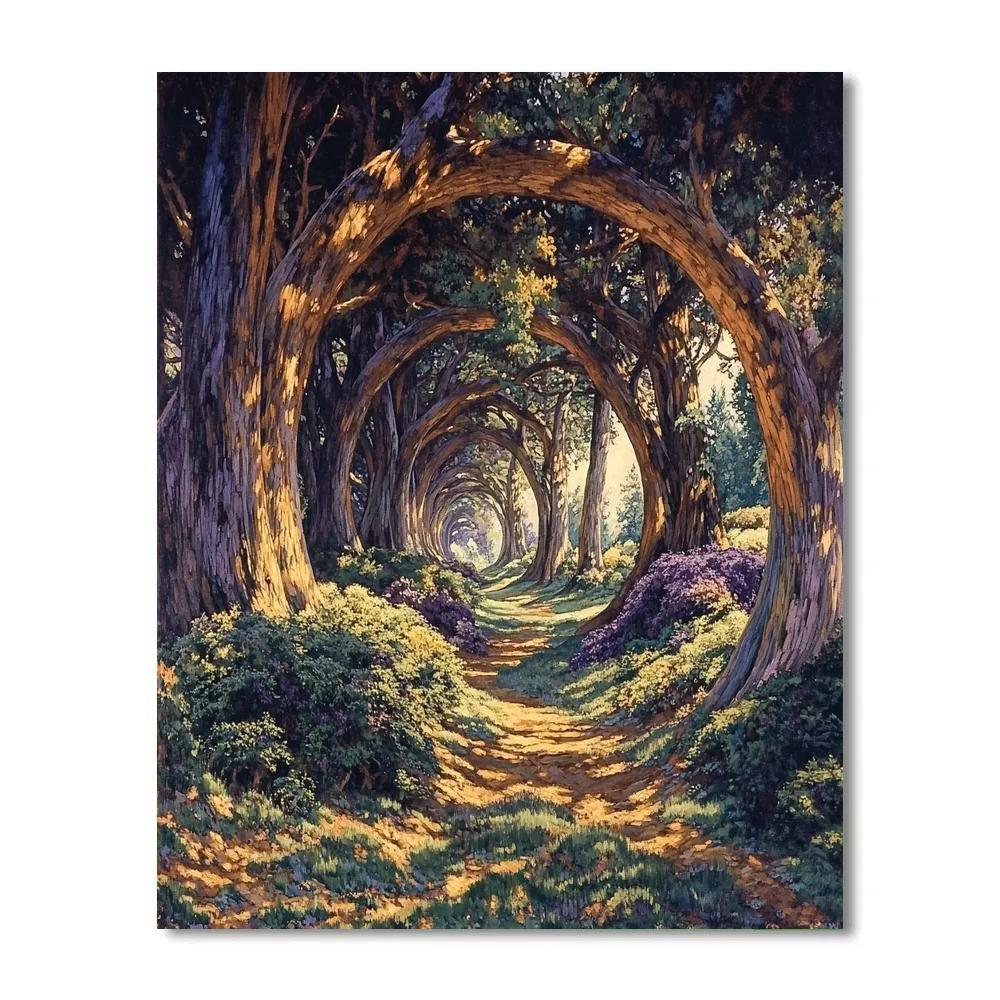 Emily Carr Inspired Enchanted Forest Depths Paint by numbers art