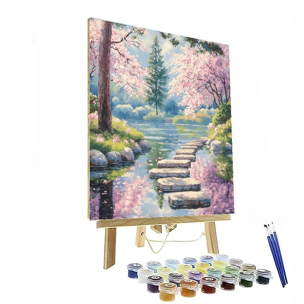 Monet Inspired Peaceful Japanese Garden painting number kit