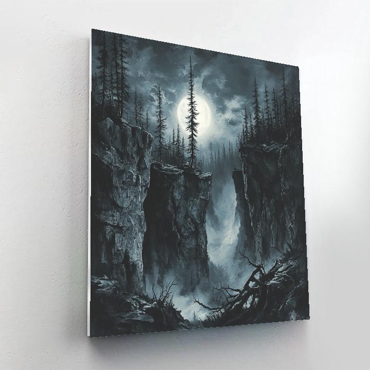 Francisco Goya Inspired Moonlit Ravine With Ancient Pines Paint by numbers art
