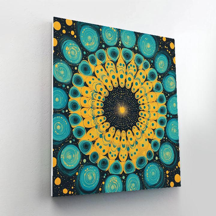 Yayoi Kusama Inspired Celestial Mandala DIY paint by numbers
