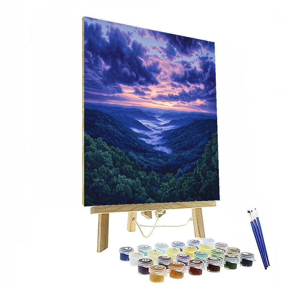 Frederick Varley Inspired Ethereal Dusk Over Misty Valley painting number kit