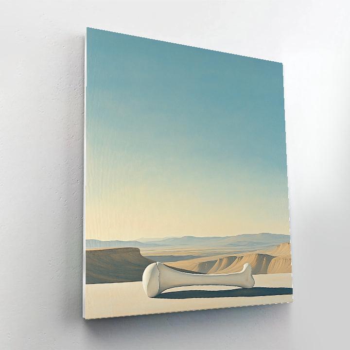 Georgia O’Keeffe Inspired Skybone Silhouette Over Mesa Paint by numbers art