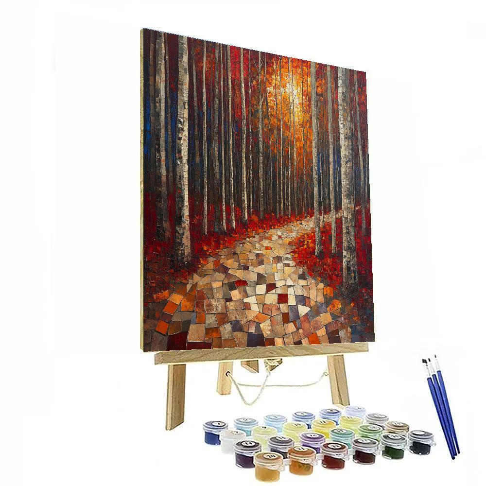 Jean-Paul Riopelle Inspired Mosaic Autumn Shards Paint by numbers kits
