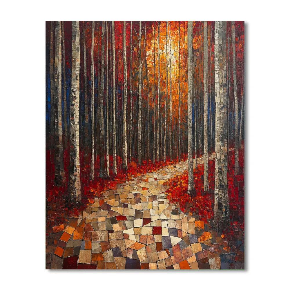 Jean-Paul Riopelle Inspired Mosaic Autumn Shards Paint by numbers kits