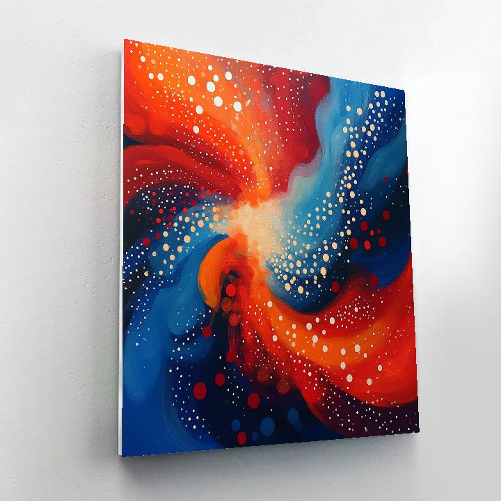 Yayoi Kusama Inspired Polka Dot Nebula paint by numbers