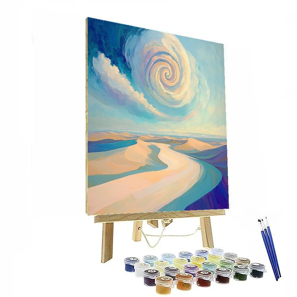 Georgia O’Keeffe Inspired Spiral Cloud And Dune Harmony painting number kit
