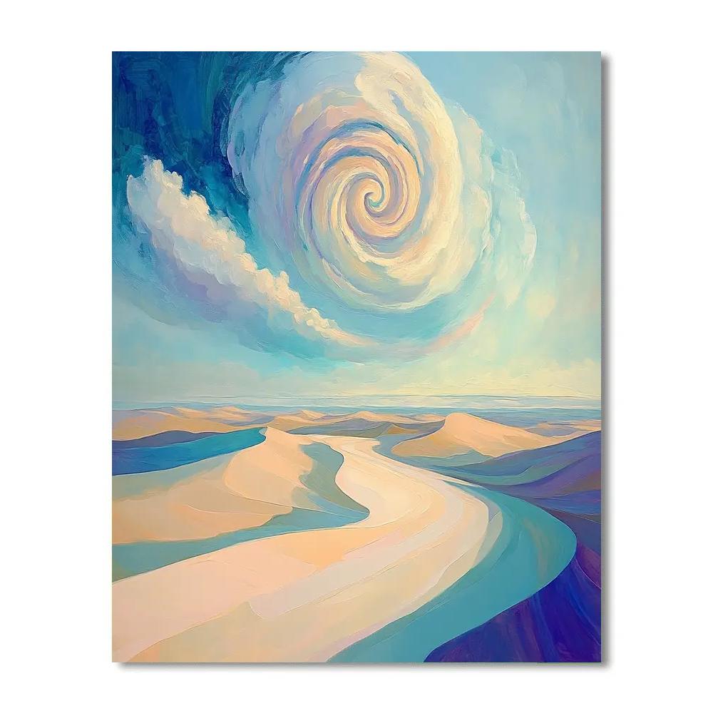 Georgia O’Keeffe Inspired Spiral Cloud And Dune Harmony painting number kit
