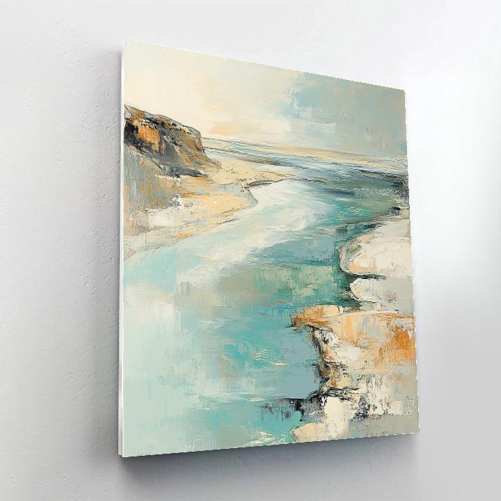 Jean-Paul Riopelle Inspired Icy River In Mosaic Reflection Numbered painting kits