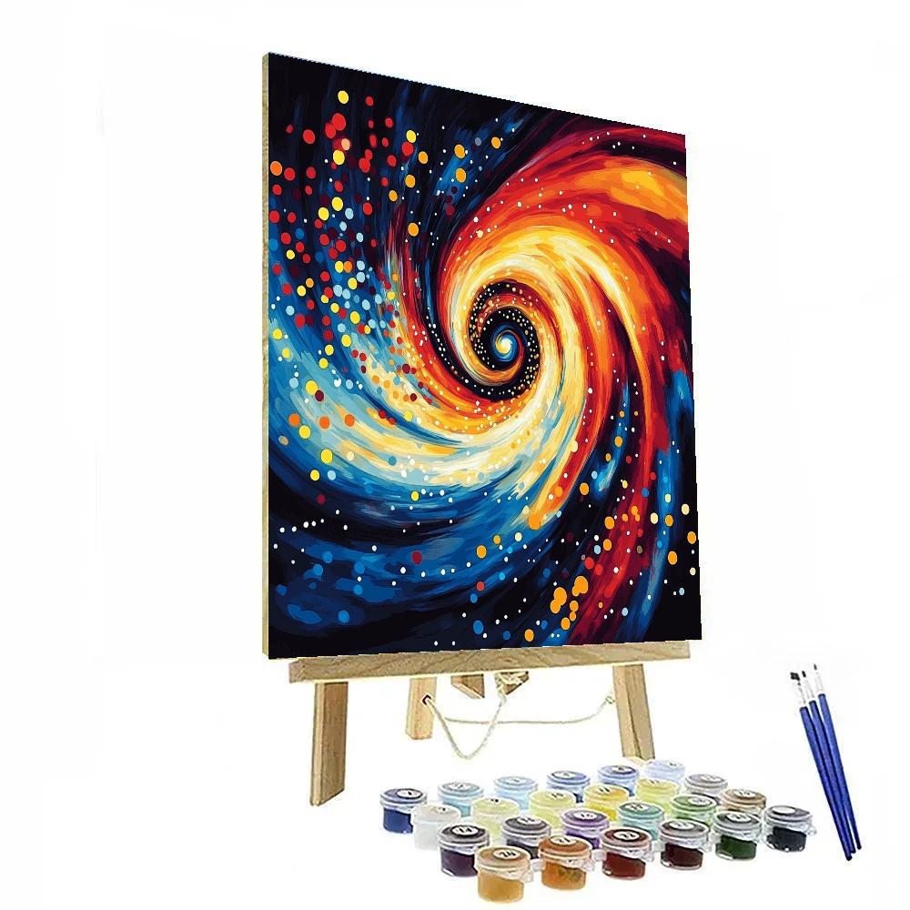 Yayoi Kusama Inspired Cosmic Spirals DIY paint by numbers