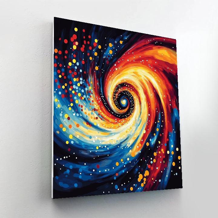 Yayoi Kusama Inspired Cosmic Spirals DIY paint by numbers