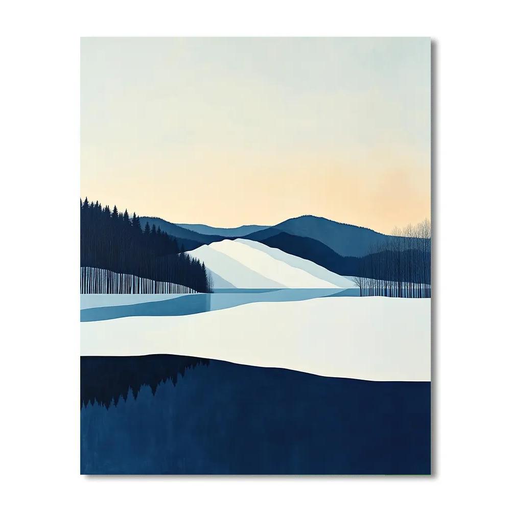 Lawren Harris Inspired Monumental Snow Ridge Number painting