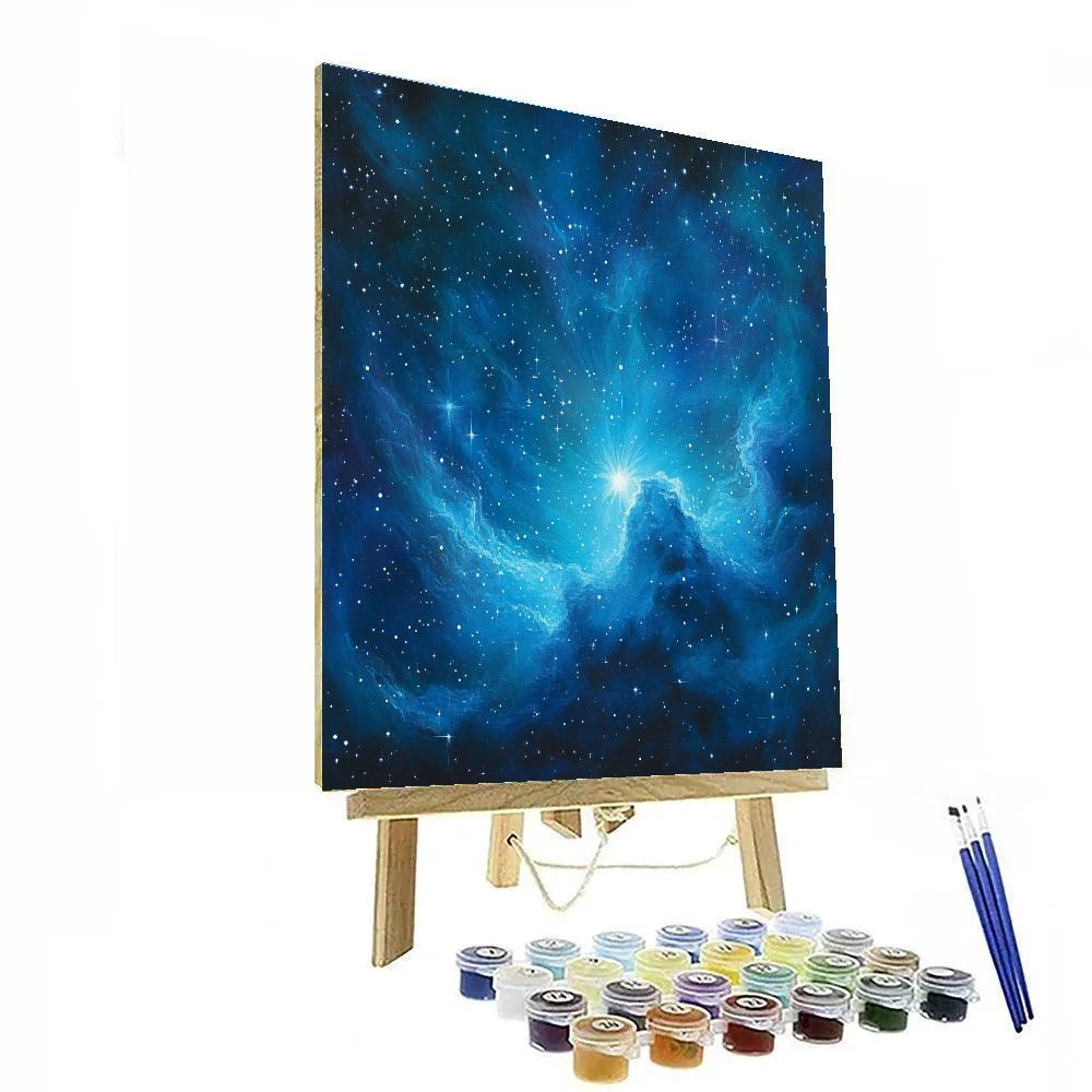 Georges Seurat Inspired Nebula Mosaic paint by number