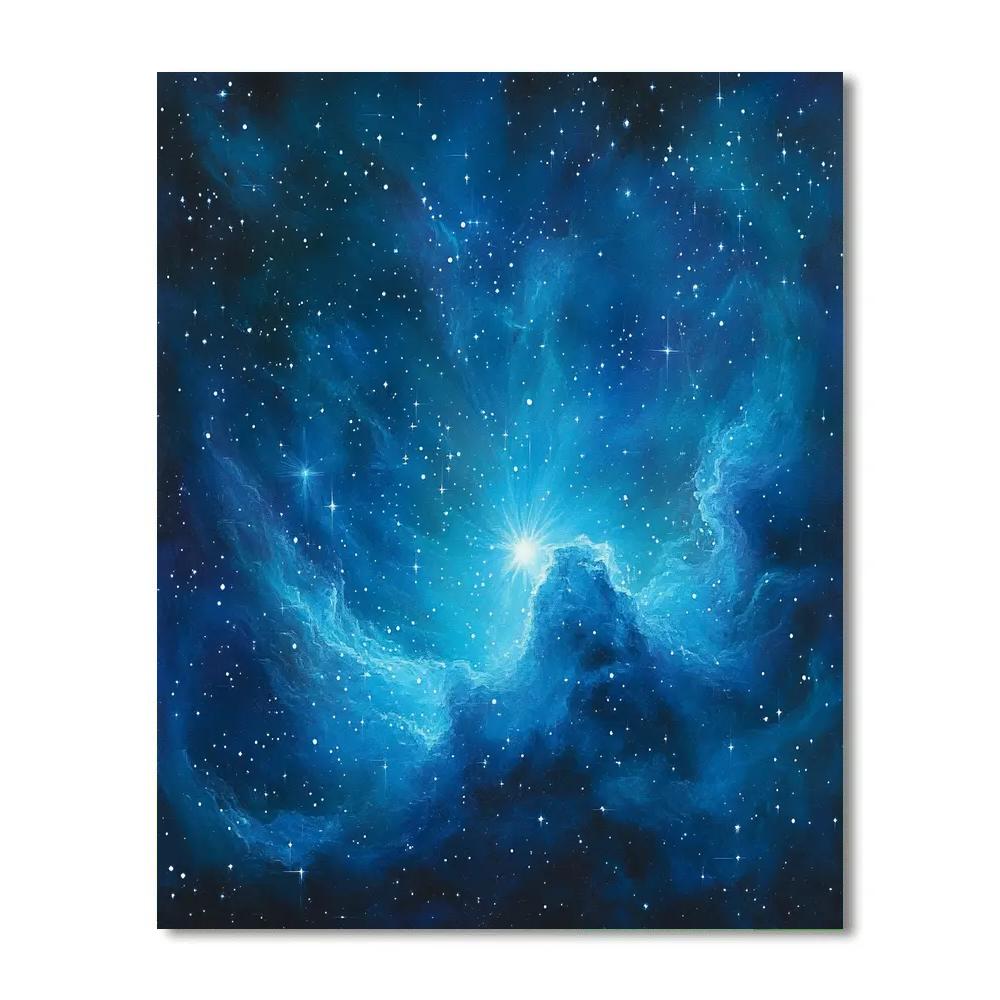 Georges Seurat Inspired Nebula Mosaic paint by number