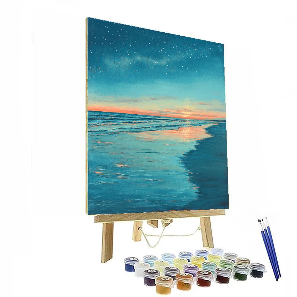 Hiroshige Inspired Starlit Tide Plains paint by numbers