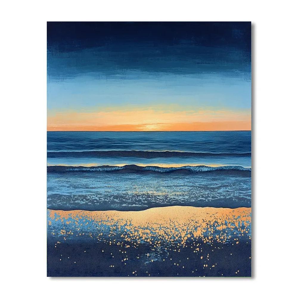 Georges Seurat Inspired Coastal Twilight Paint by numbers kits