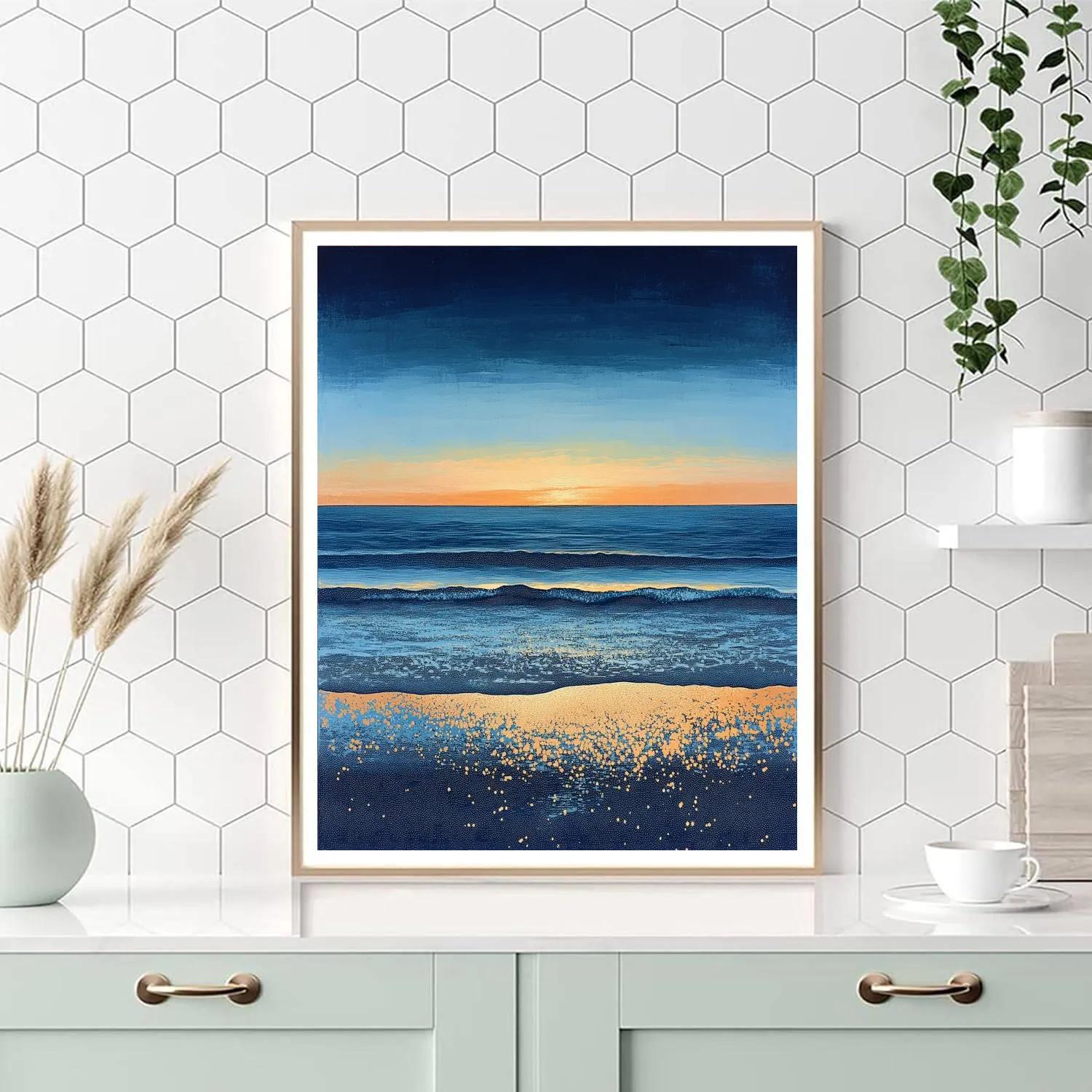 Georges Seurat Inspired Coastal Twilight Paint by numbers kits