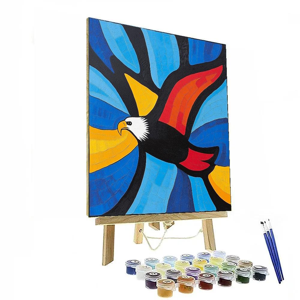 Norval Morrisseau Inspired Eagle Spirit Of The Northern Winds Numbered painting kits