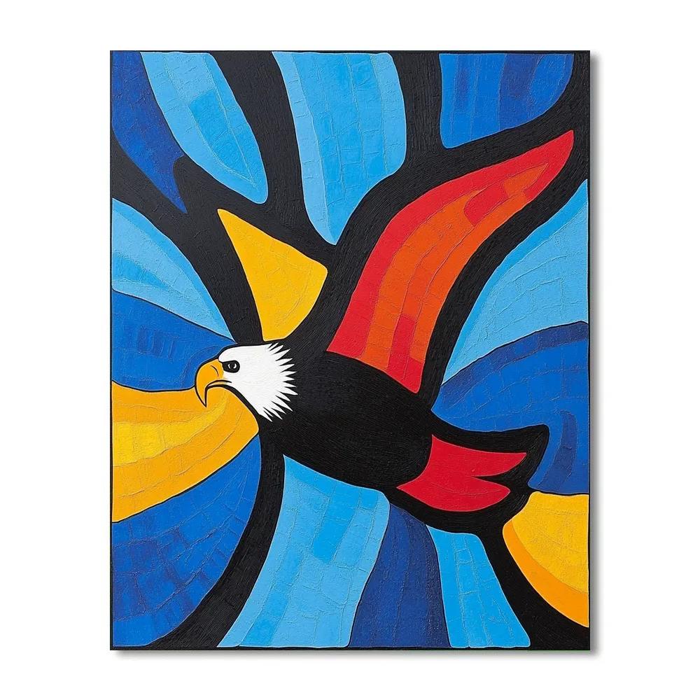 Norval Morrisseau Inspired Eagle Spirit Of The Northern Winds Numbered painting kits