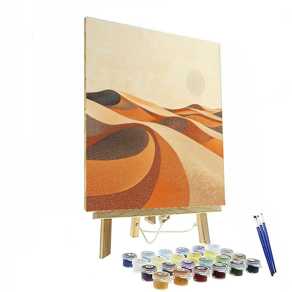 Georges Seurat Inspired Dune Geometry painting number kit