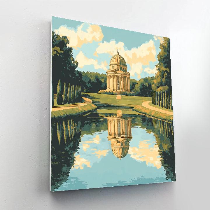 Raphael Inspired Symmetrical Lake With Domed Rotunda Number painting