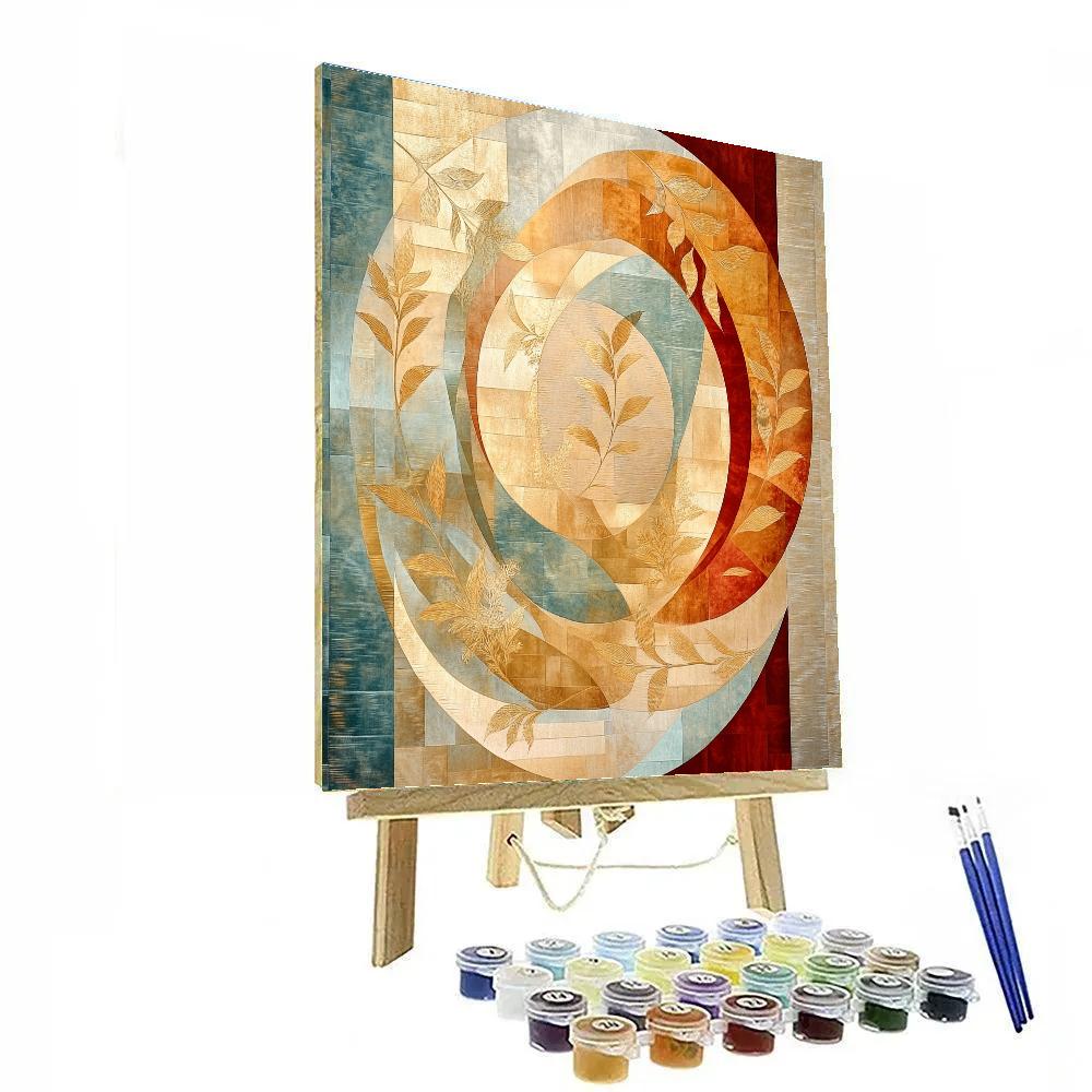 Gustav Klimt Inspired Whispers Of Time Tapestry Paint by numbers art