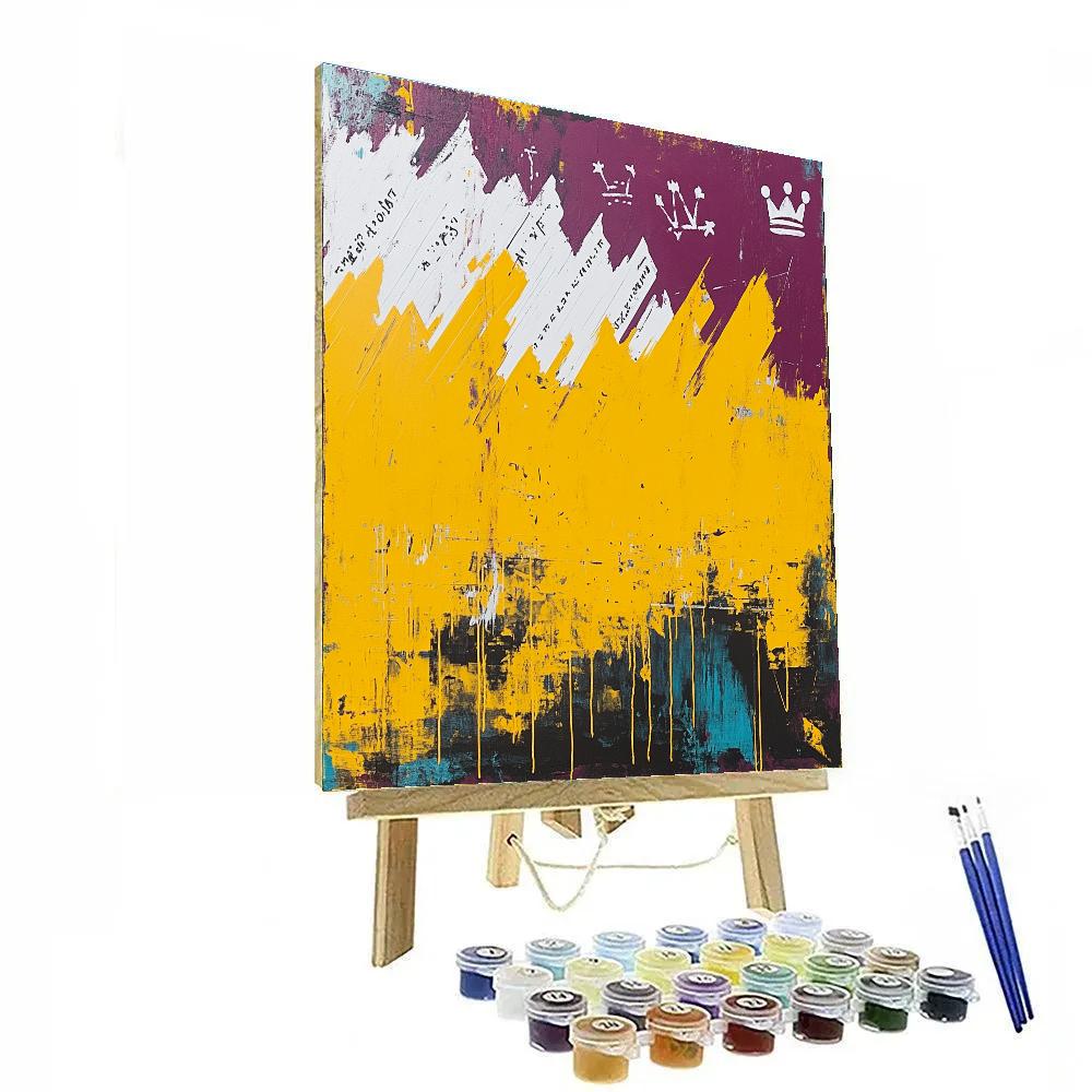Jean-Michel Basquiat Inspired Market Of Echoes painting number kit