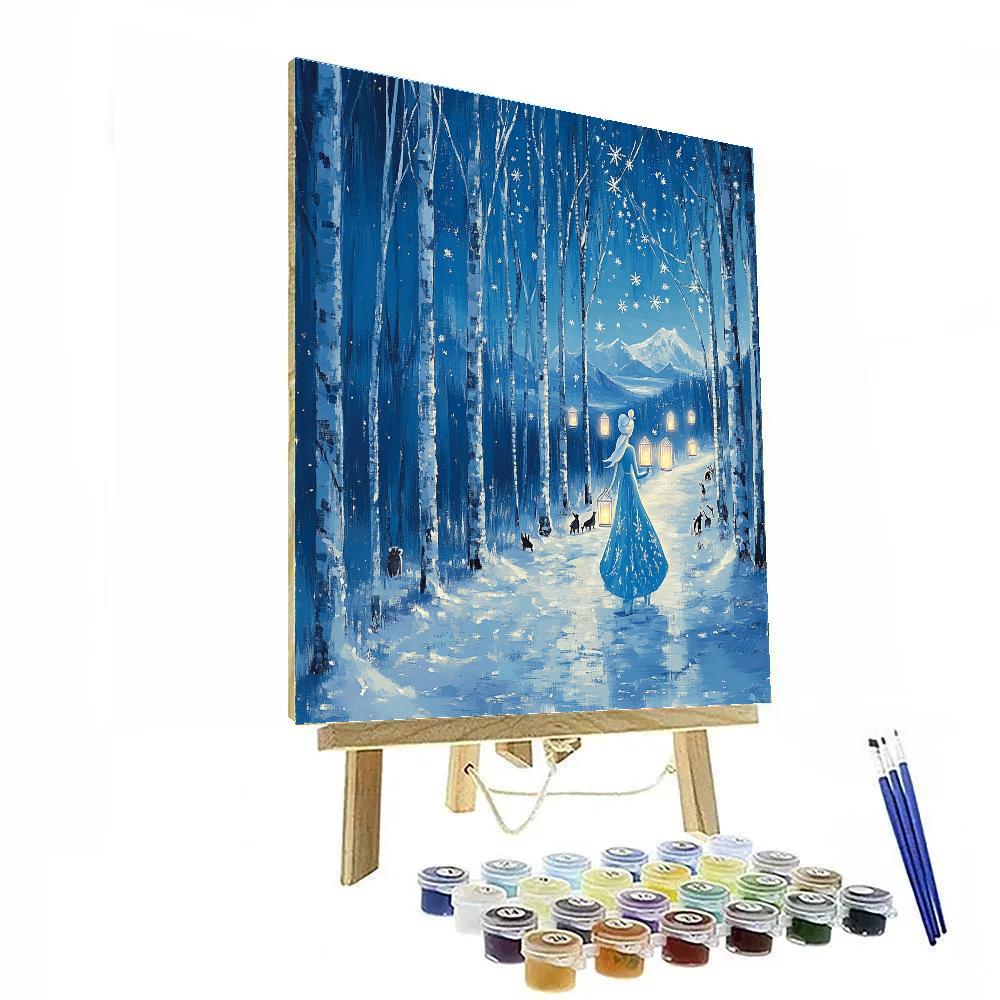 Elsa Ice Lantern Journey Painting by numbers kit