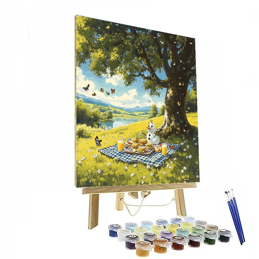 Olaf Sunny Picnic Surprise paint by number