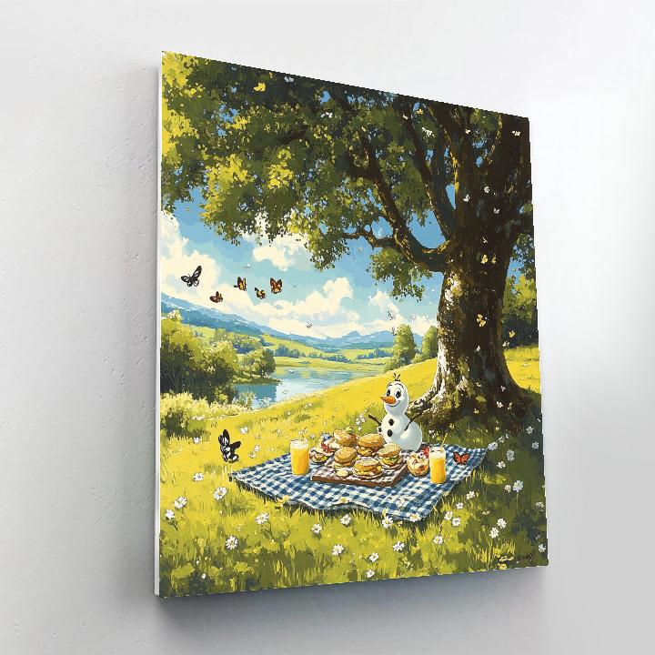 Olaf Sunny Picnic Surprise paint by number