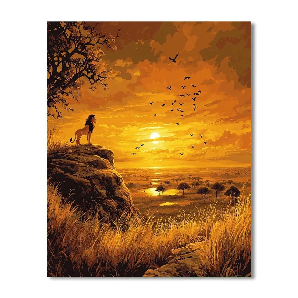 Simba Savannah Sunset Discovery paint by numbers
