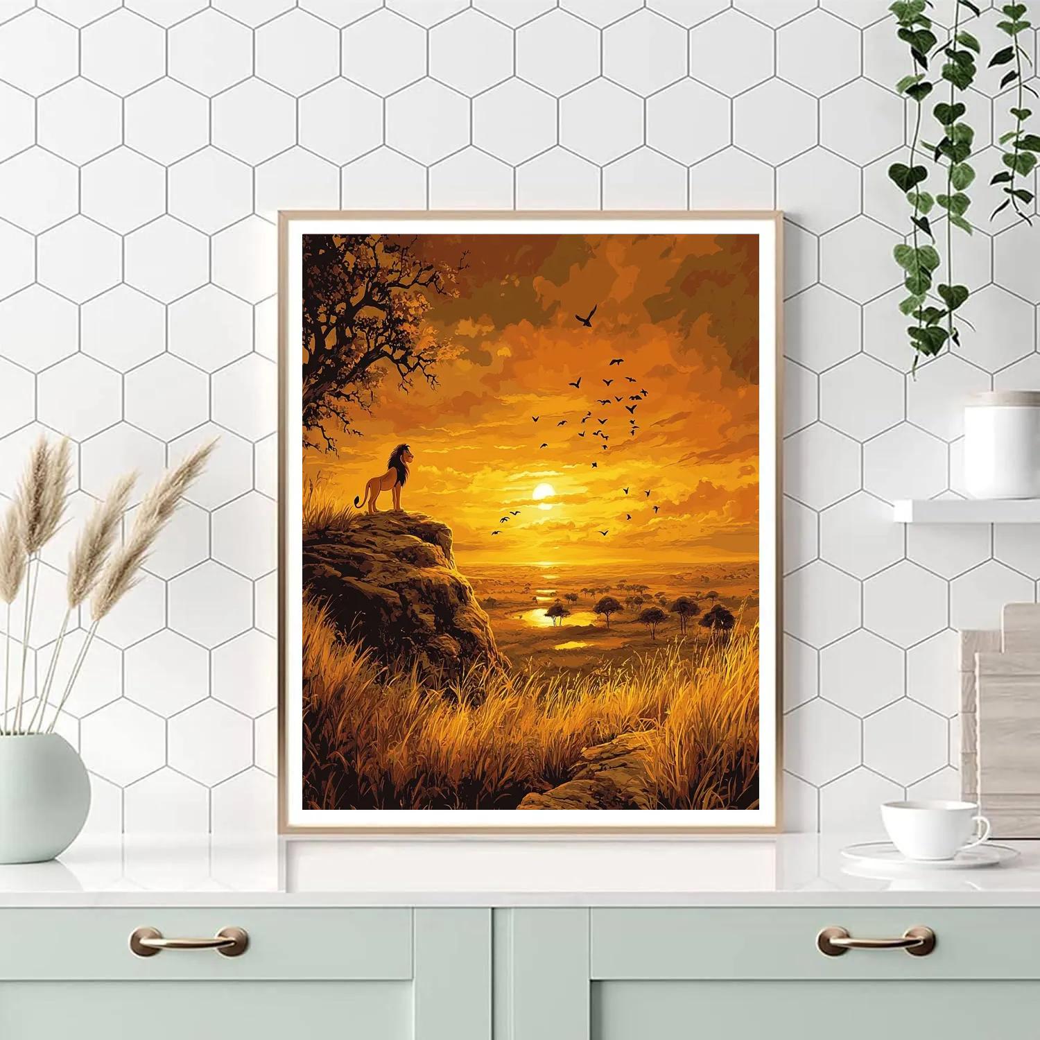 Simba Savannah Sunset Discovery paint by numbers