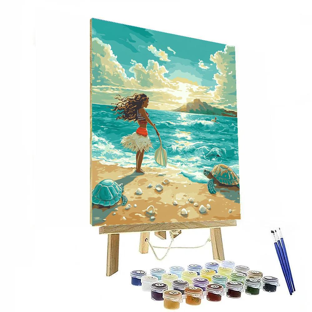 Moana Ocean Breeze Adventure painting number kit
