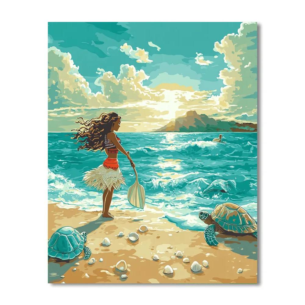Moana Ocean Breeze Adventure painting number kit