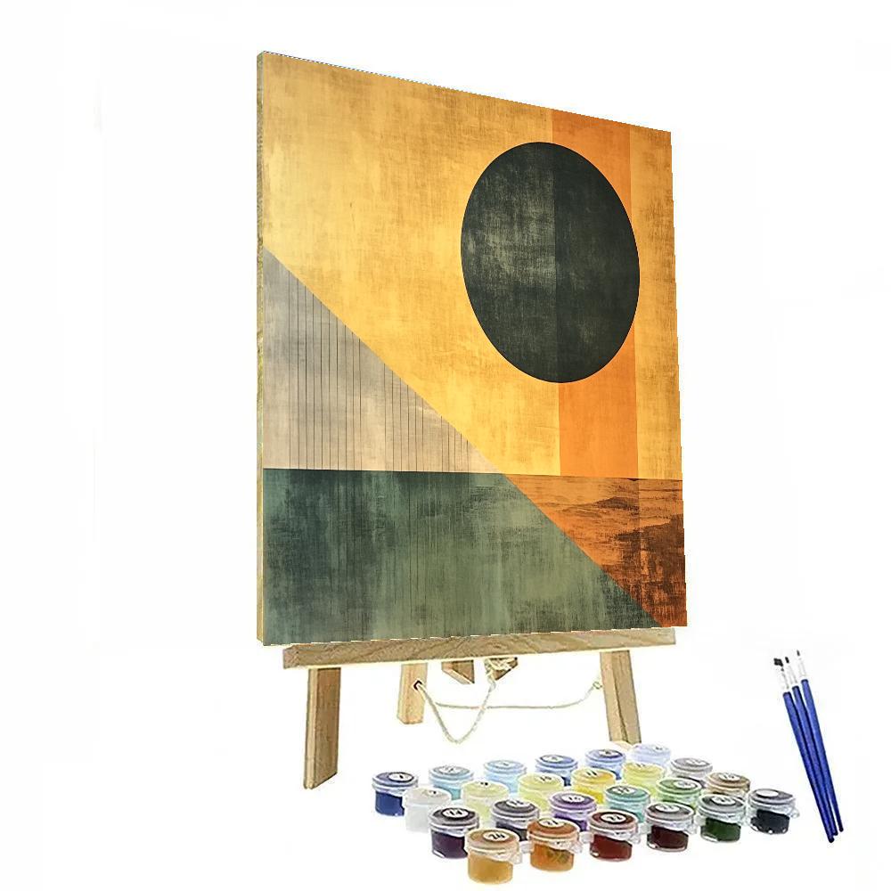 Paul Klee Inspired Sunlit Geometry painting number kit