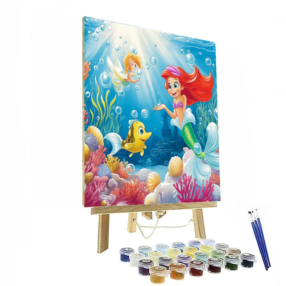 Ariel And Flounder Undersea Treasure DIY paint by numbers
