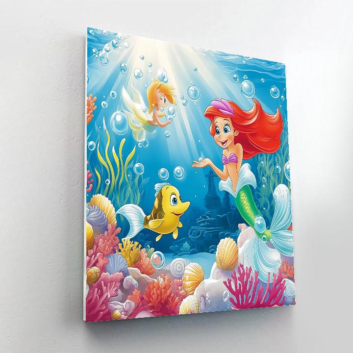 Ariel And Flounder Undersea Treasure DIY paint by numbers