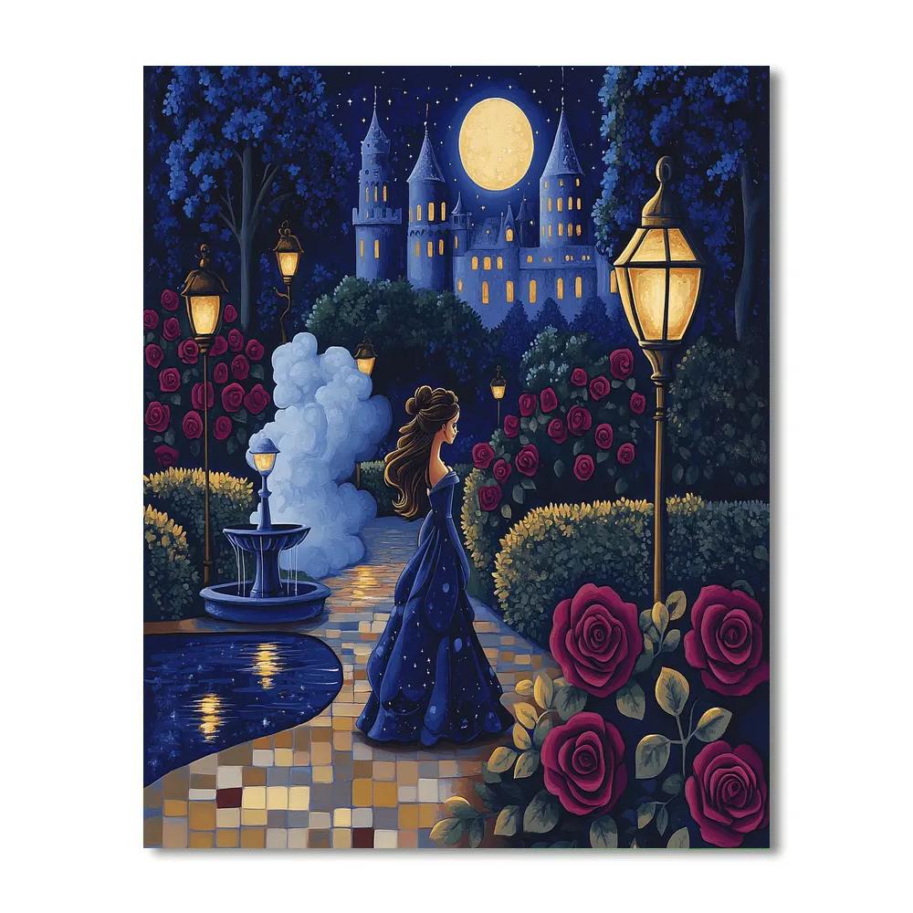 Beast Moonlight Garden Walk Number painting