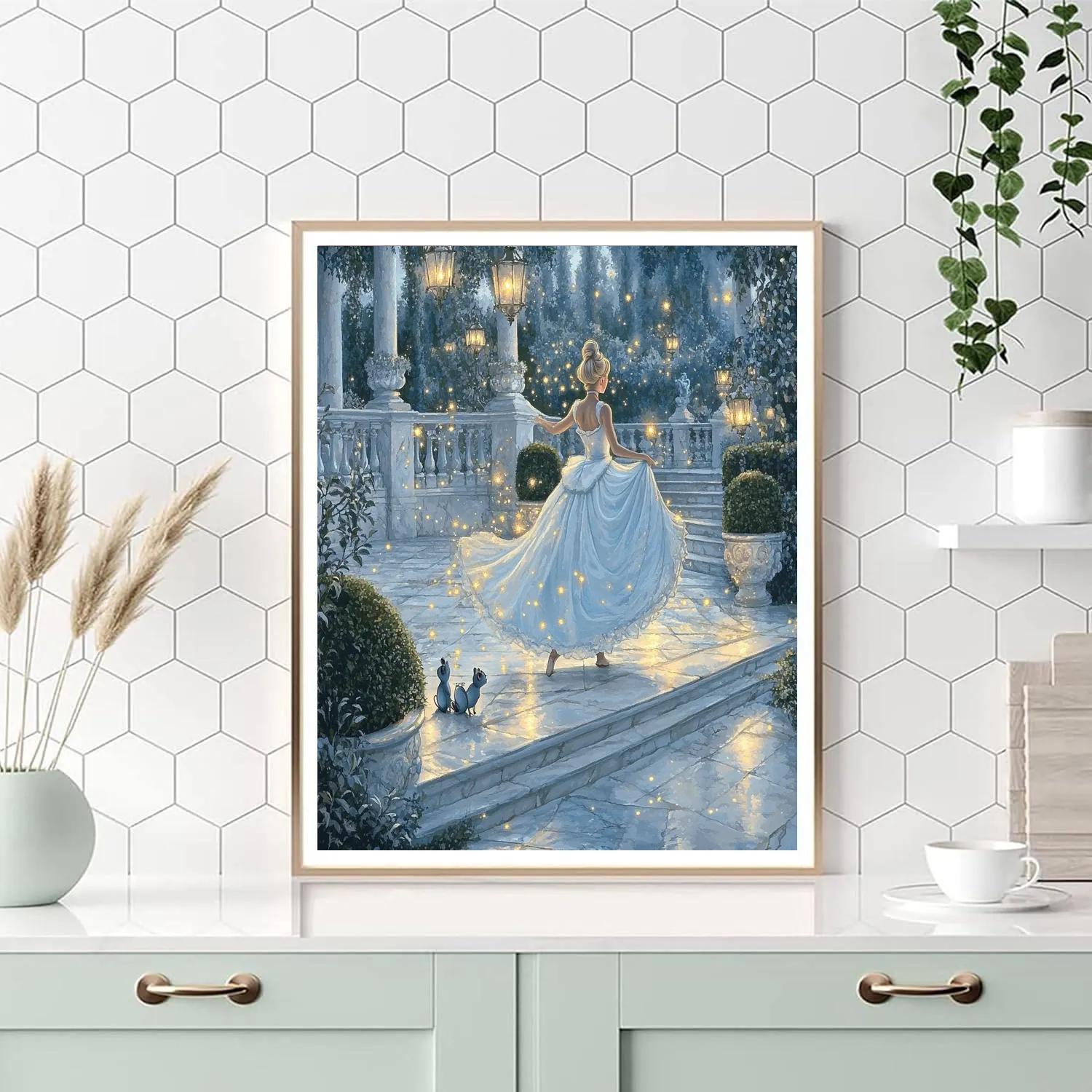 Cinderella Royal Garden Dance paint by number