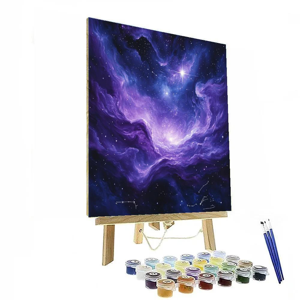 Michelangelo Inspired Cosmic Veil Numbered painting kits