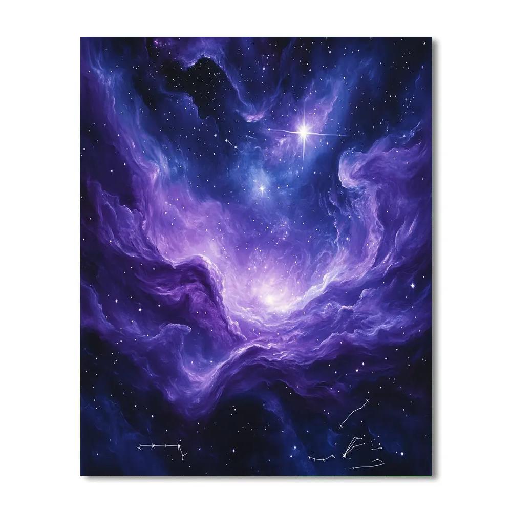Michelangelo Inspired Cosmic Veil Numbered painting kits