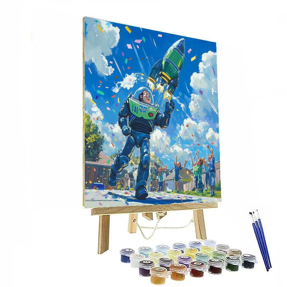 Buzz Lightyear Starship Backyard Launch painting number kit