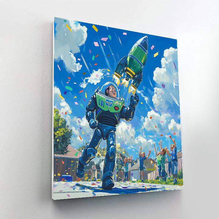 Buzz Lightyear Starship Backyard Launch painting number kit