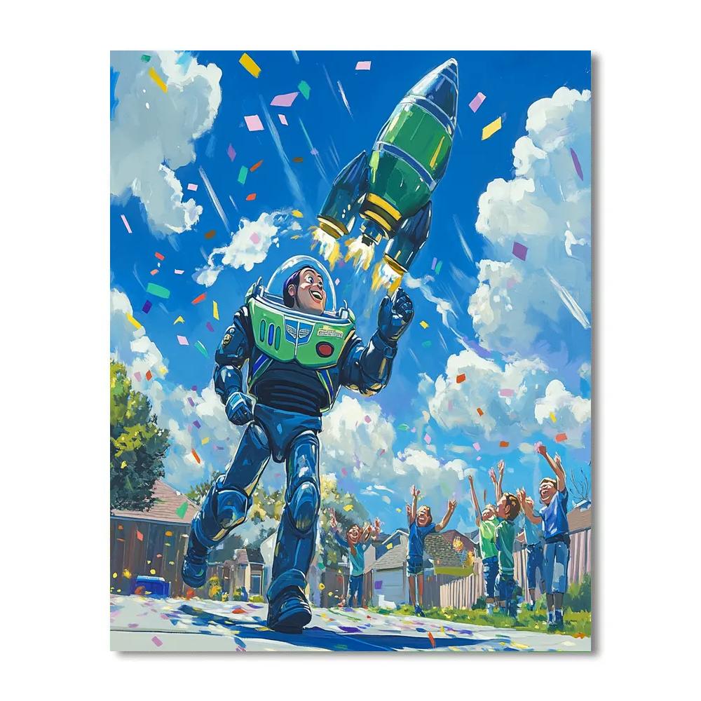 Buzz Lightyear Starship Backyard Launch painting number kit